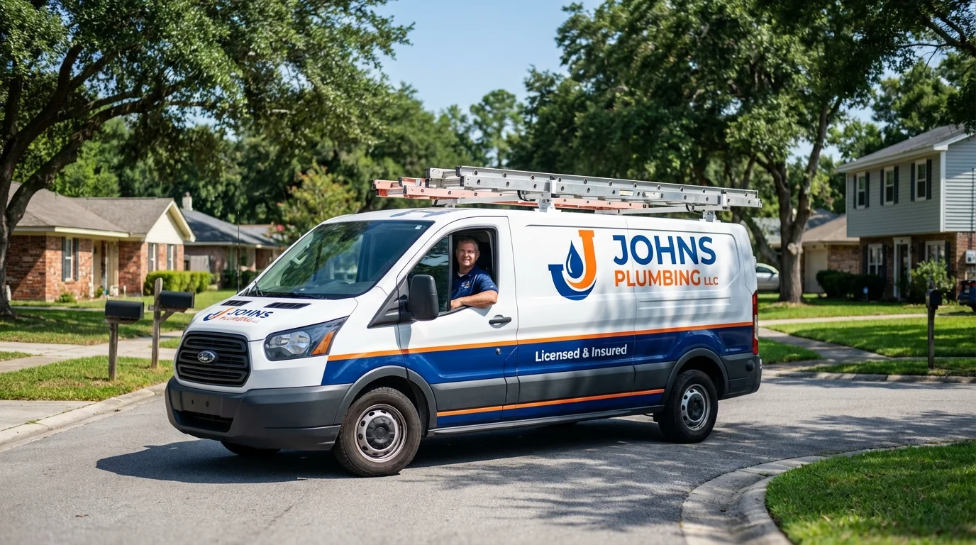 Johns Plumbing LLC service van in Scottsdale, AZ