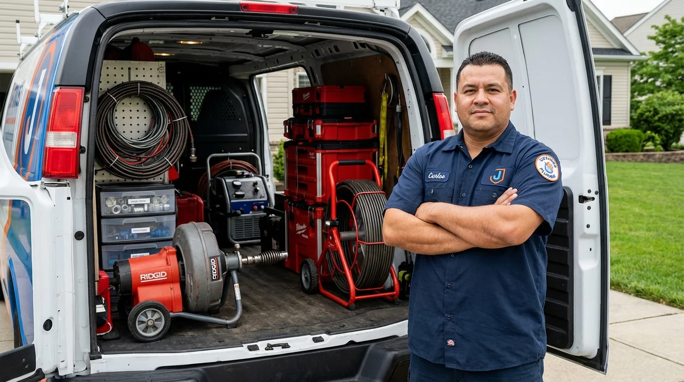Professional drain cleaning equipment and Johns Plumbing LLC plumber in Scottsdale
