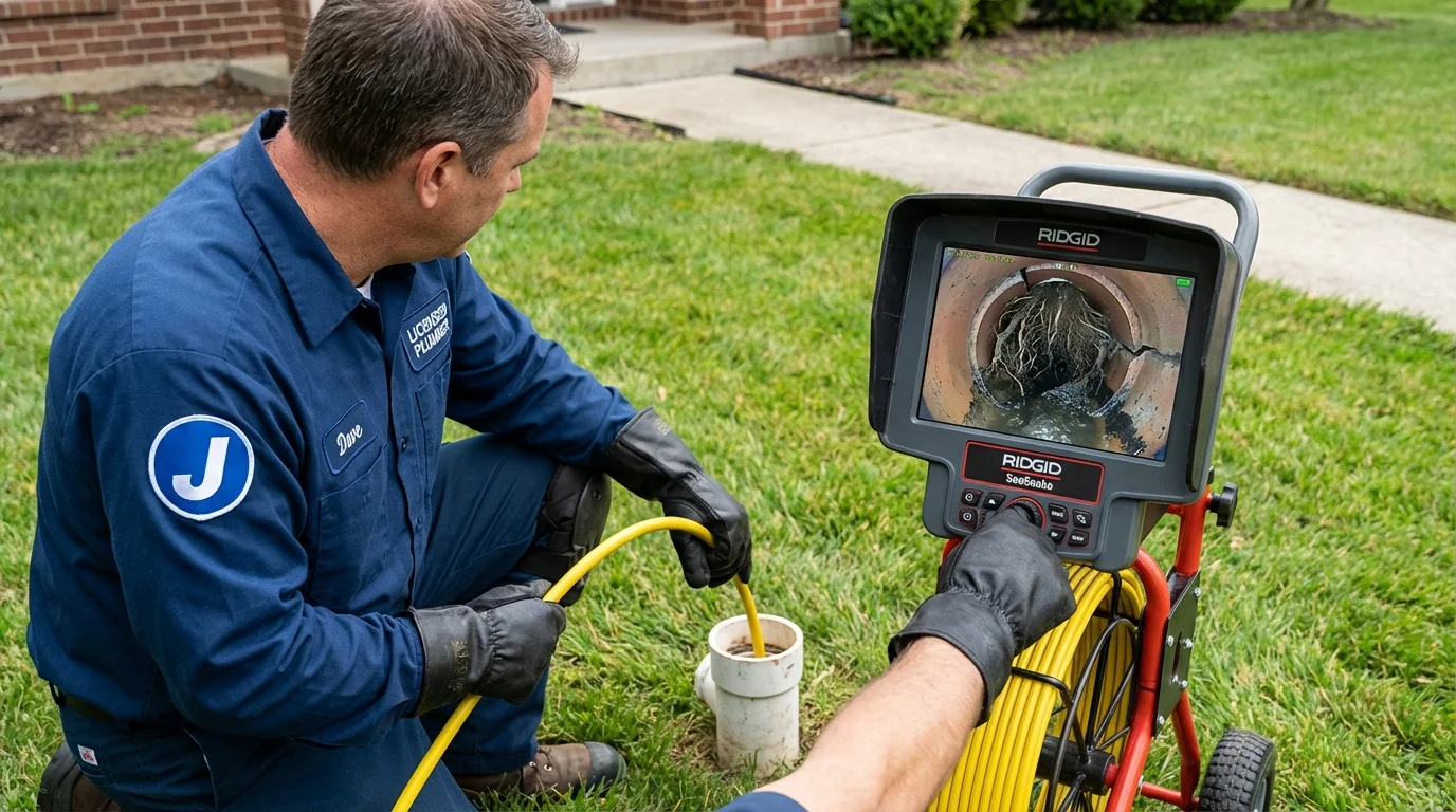 Sewer camera inspection being performed by Johns Plumbing LLC in Scottsdale